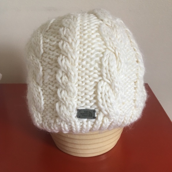 The North Face Accessories - North face triple cable knit faux fur lined beanie
